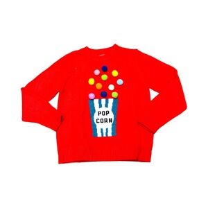 Lola + The Boys Red Popcorn Sweater